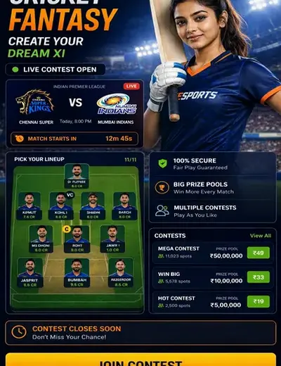 Kinggali (king gali satta) fantasy cricket & matchday visual 3